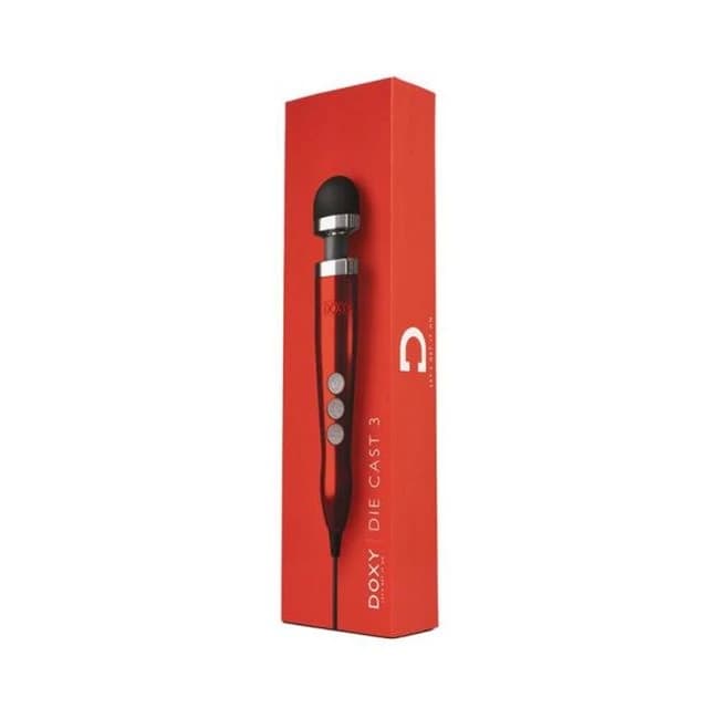 Doxy Die Cast 3 Compact Wand Vibrator Candy Red, image 1