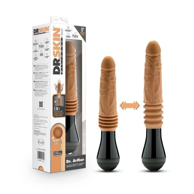 Dr Skin Dr. Arthur Thrusting Gyrating Vibrating Dildo Tan, image 1
