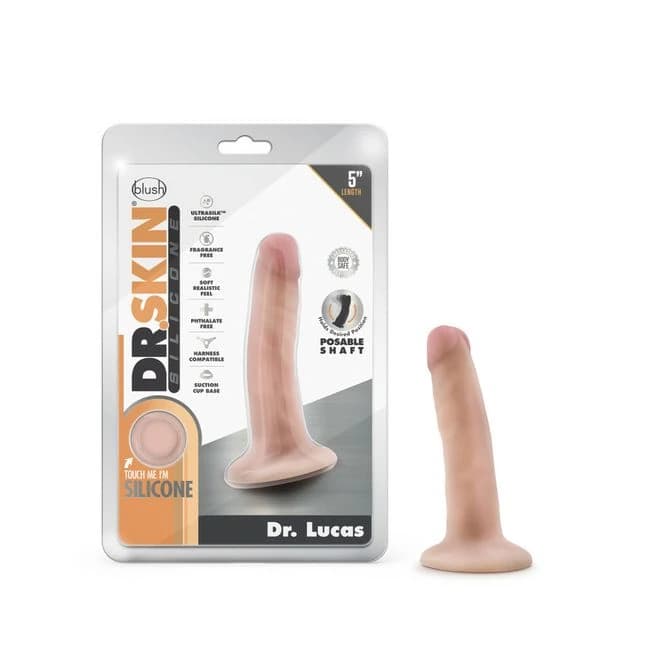 Dr Skin Dr Lucas 5 in Dong W/ Suction Cup Vanilla, image 1