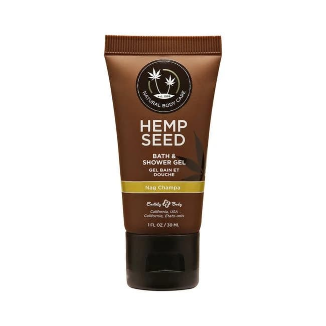 Earthly Body Hemp Seed Shower Gel Nag Champa 1oz, image 1