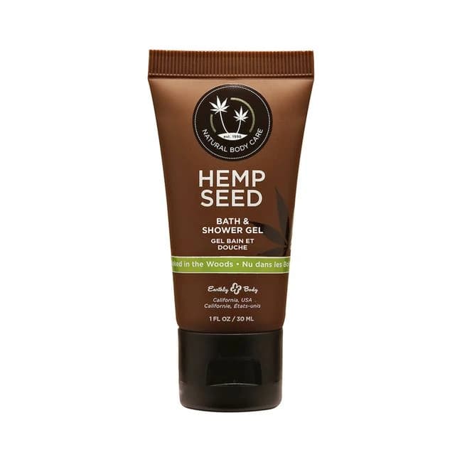 Earthly Body Hemp Seed Shower Gel Naked in the Woods 1oz, image 1