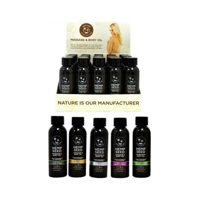 Earthly Body Massage Oil Basket #1 25 Piece Display, image 1