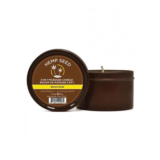 Earthly Body Suntouched Hemp Candle -Round Tin Naked in the Woods, image 1