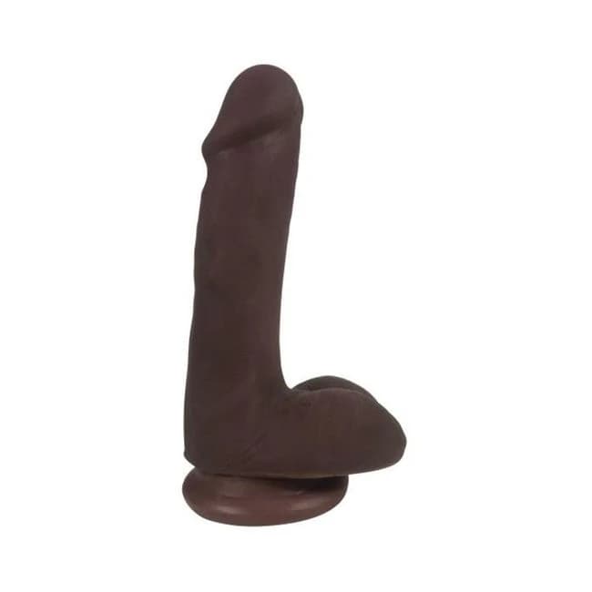 Easy Riders 6" Slim Bioskin Dildo & Balls Chocolate, image 1