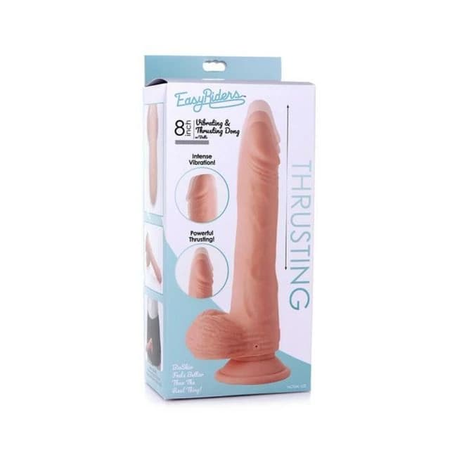 Easy Riders 8 Thrusting Dildo with Balls Light, image 1