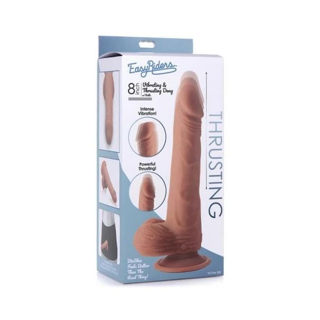 Easy Riders 8 Thrusting Dildo with Balls Medium, image 1