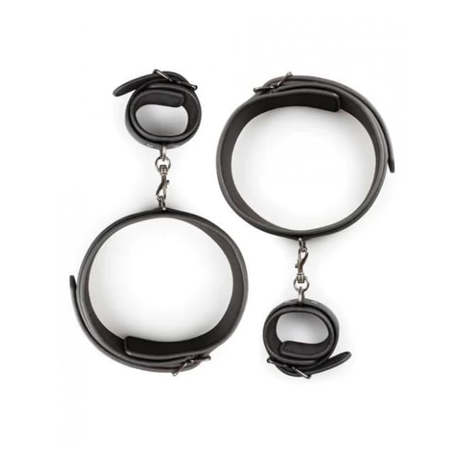 Easy Toys Thigh & Wrist Cuff Restraint Set Black, image 1