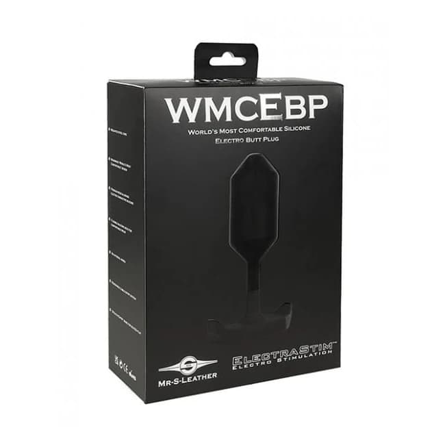 '=Electrastim X Mr. S Leather - World's Most Comfortable Silicone Electro Butt Plug - Black, image 1