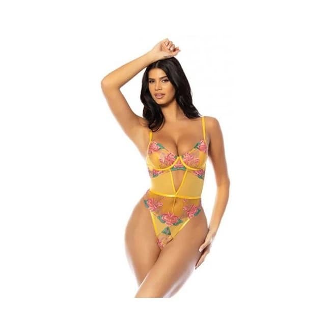 Elisabeth Unlined Underwire Embroidered Teddy, image 1