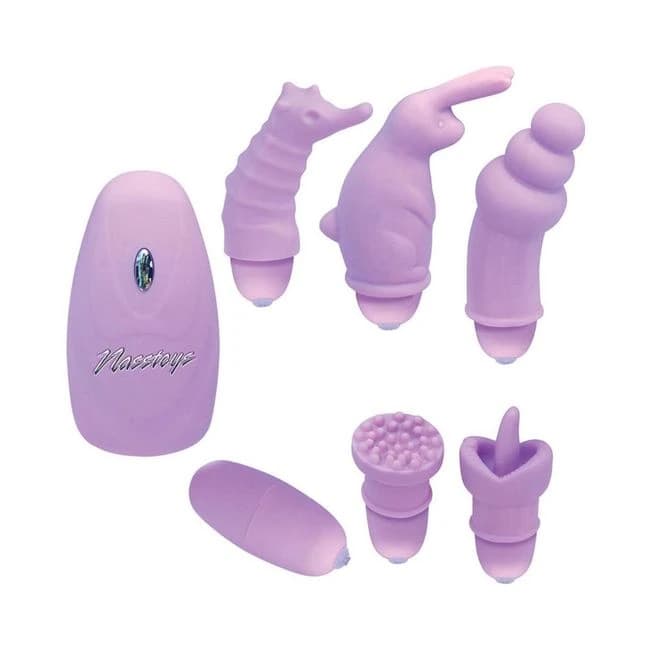 Elite Collection Vibrating Bullet 5 Changeable Sleeves - Purple, image 1