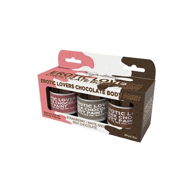 Erotic Chocolate Body Paints White Milk & Strawberry - Image 1 Erotic Chocolate Body Paints White Milk & Strawberry - Image 1