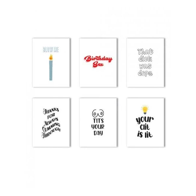 Everyday Pack Naughty Greeting Card - Variety Pack of 6, image 1