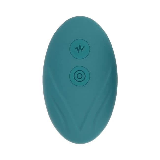 Evolved Oval Office Rechargeable Vibrating Egg Vibe with Remote Silicone Teal, image 1