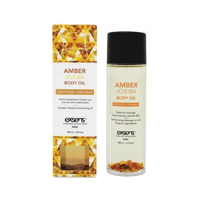 Exsens Organic Body Oil w/ Stones - Amber Jojoba 100 ml, image 1