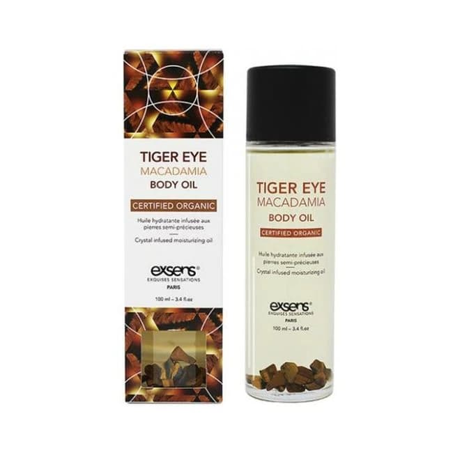 Exsens Organic Body Oil w/ Stones - Tiger Eye Macadamia 100 ml, image 1
