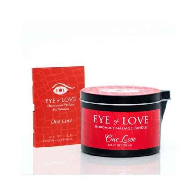 Eye of Love One Love Attract Him Pheromone Massage Candle, image 1