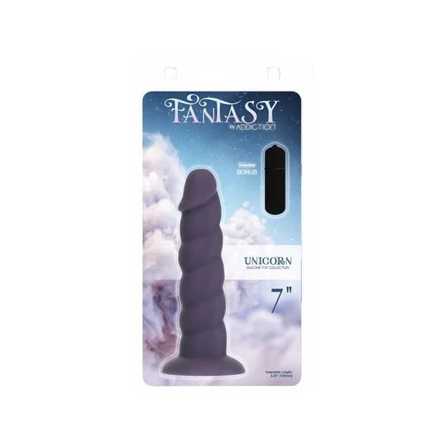 Fantasy Addiction 7in Unicorn Purple W/ Bullet, image 1