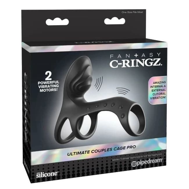 Fantasy C-Ringz Ultimate Couples Cage Pro Black, image 1