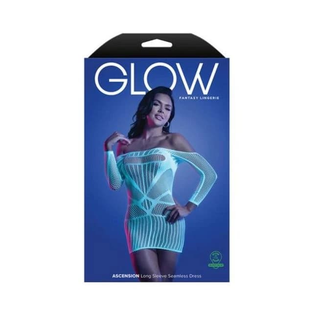 Fantasy Lingerie Glow Ascension Glow-in-the-dark Seamless Long Sleeve Dress O/s - Image 1 Fantasy Lingerie Glow Ascension Glow-in-the-dark Seamless Long Sleeve Dress O/s - Image 1