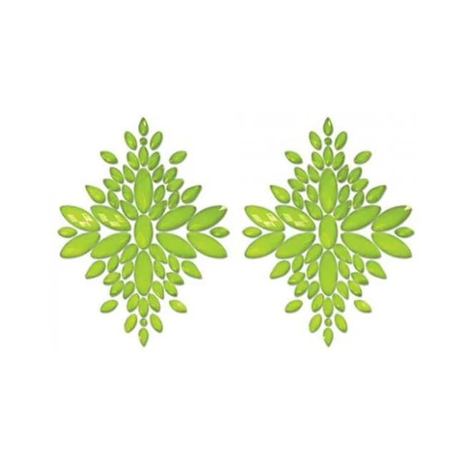 Fantasy Lingerie Glow-in-the-Dark Crystal 1 Pair Jeweled Pasties, image 1