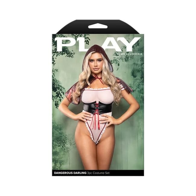 Fantasy Lingerie Play Dangerous Darling 3-Piece Costume Set, image 1