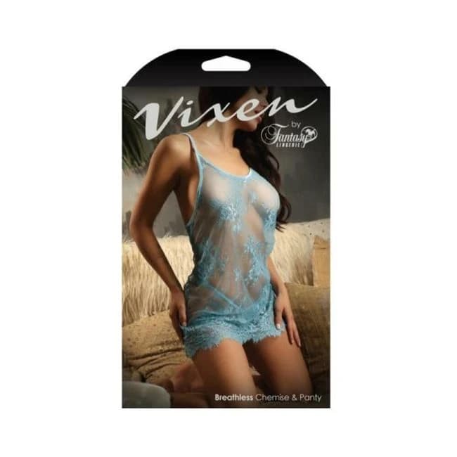 Fantasy Lingerie Vixen Breathless Lace Chemise & G-String Light, image 1
