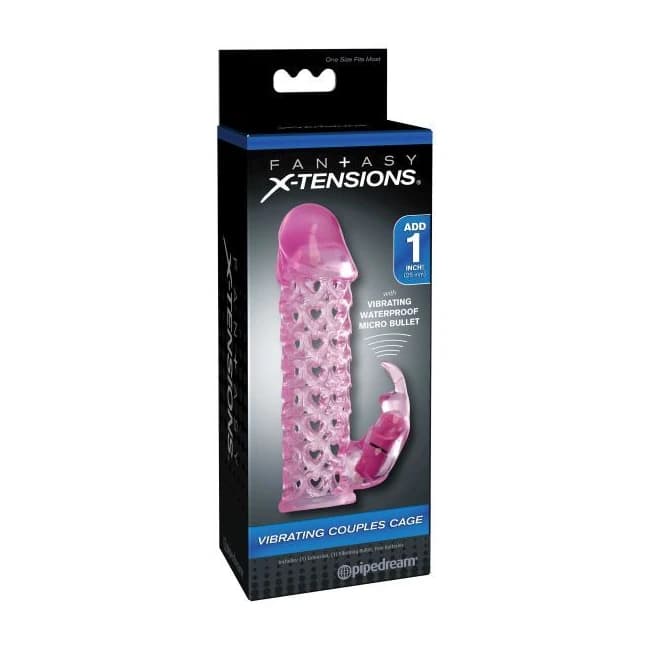 Fantasy X-Tensions Vibrating Couples Cage Pink, image 1