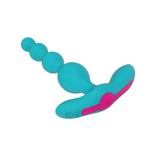 Femmefunn Funn Beads Vibrating Anal Beads Turquoise Blue, image 1