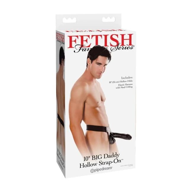 Fetish Fantasy Big Daddy Hollow 10in Strap on Black - Image 1
