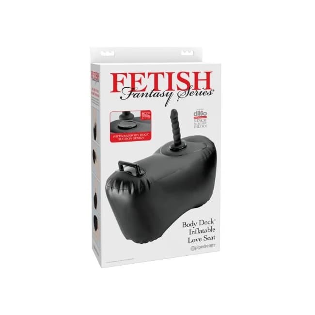 Fetish Fantasy S/ Body Dock Inflatable Love Seat Blk, image 1
