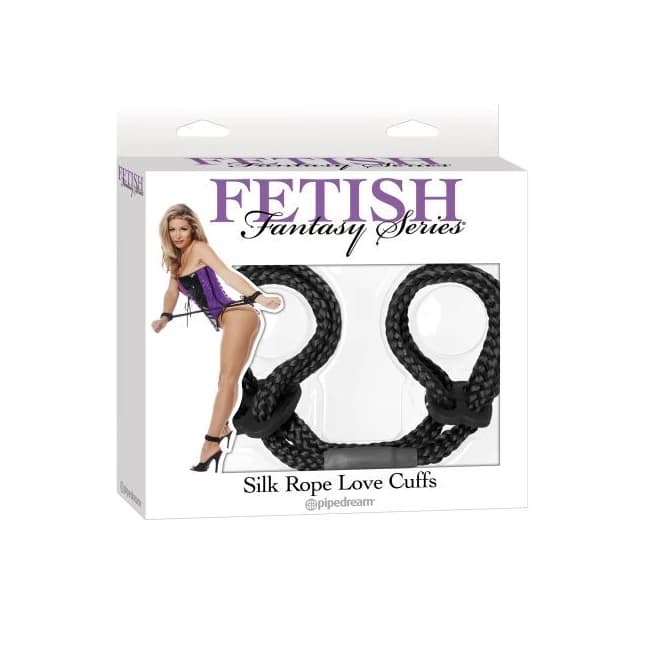 Fetish Fantasy Silk Rope Love Cuffs, image 1