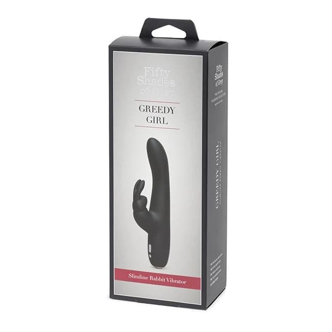 Fifty Shades of Grey Greedy Girl Rechargeable Slimline Rabbit Vibrator - Image 1 Fifty Shades of Grey Greedy Girl Rechargeable Slimline Rabbit Vibrator - Image 1