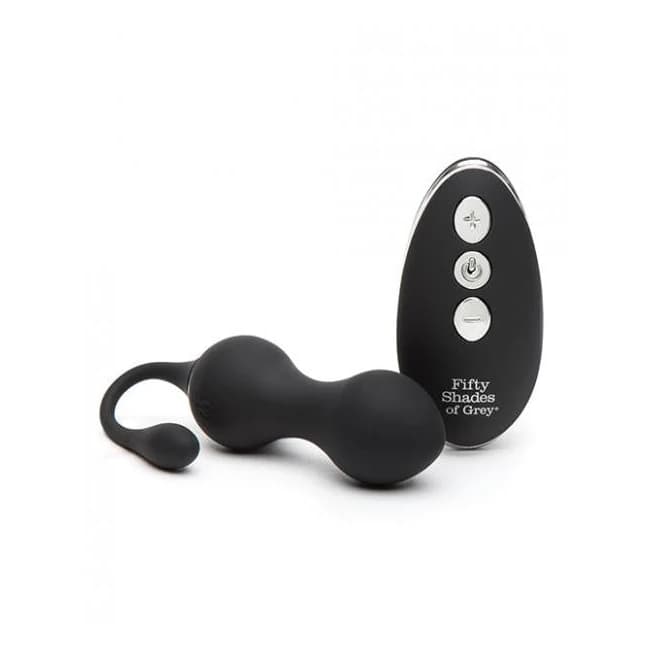 Fifty Shades of Grey Relentless Vibrations Remote Control Kegel Balls Black, image 1