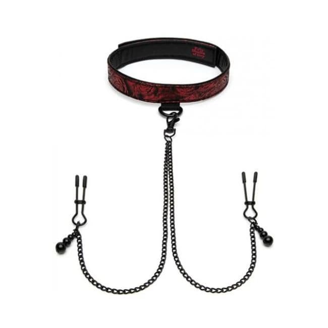 Fifty Shades of Grey Sweet Anticipation Collar Nipple Clamps, image 1