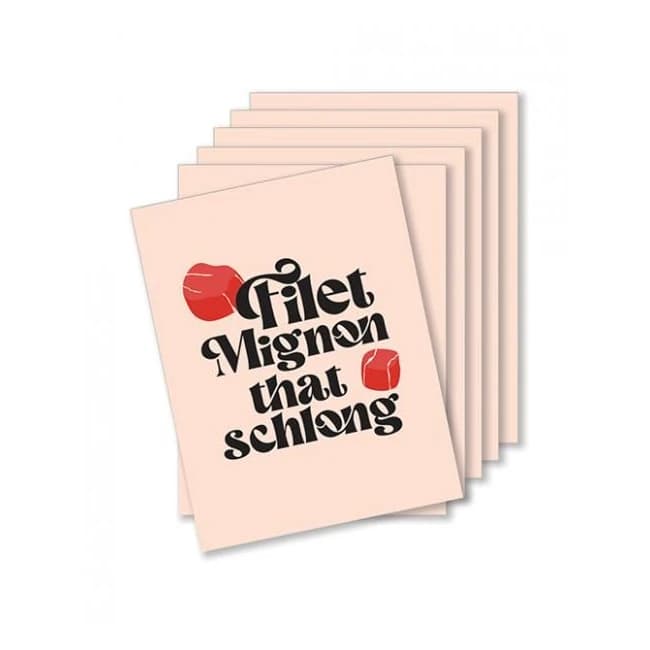 Filet Mignon That Schlong Naughty Greeting Card - Pack of 6, image 1