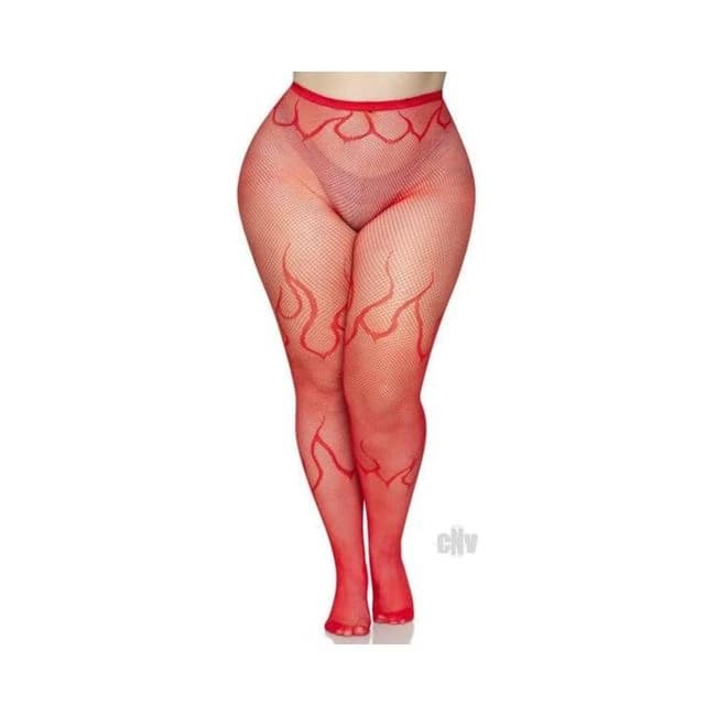 Flame Net Tights/2x, image 1