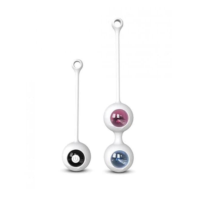 =freezer Ben Wa Ball Remote Control Kegel Ball Exercises Set - White - Image 1 =freezer Ben Wa Ball Remote Control Kegel Ball Exercises Set - White - Image 1