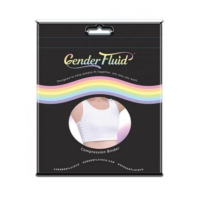 Gender Fluid Chest Compression Binder -XL White, image 1