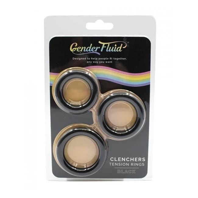 Gender Fluid Clenchers Tension Ring Set - Black, image 1