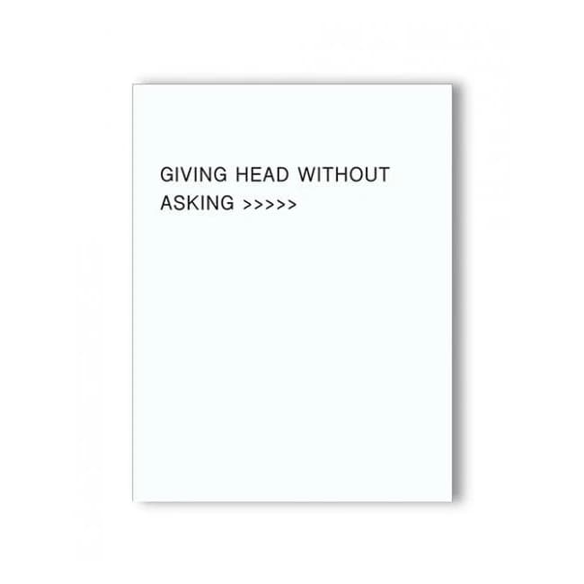 Giving Head Is Greater Than Naughty Greeting Card, image 1