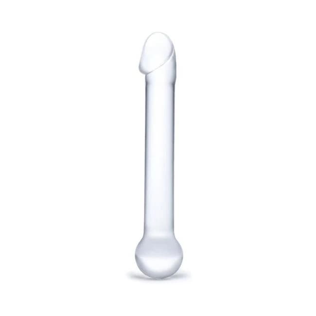 Glas 7 Inches Realistic Head Glass Dildo Clear, image 1
