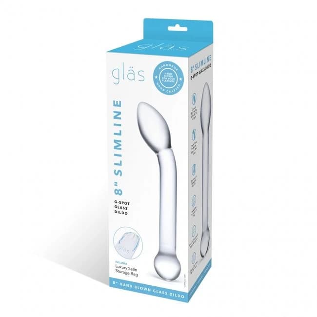 Glas 8 Slimline G Spot Glass Dildo " - Image 1 Glas 8 Slimline G Spot Glass Dildo " - Image 1