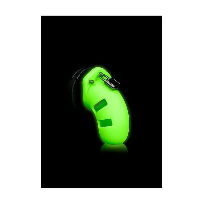 Glow Model 20 Cock Cage 3.5 in Glow in the Dark, image 1