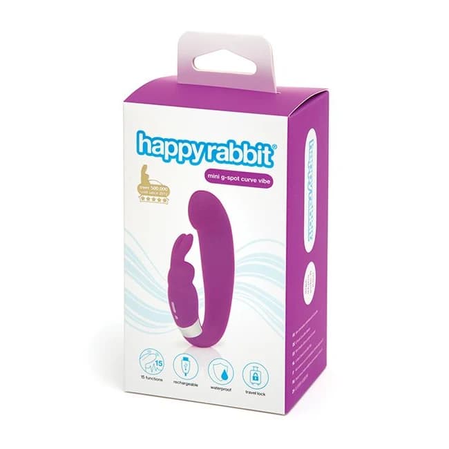 Happy Rabbit G-spot Clitoral Curve Vibrator Purple - Image 1 Happy Rabbit G-spot Clitoral Curve Vibrator Purple - Image 1