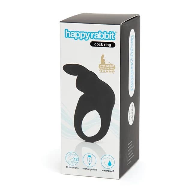 Happy Rabbit Rabbit Cock Ring Black - Image 1