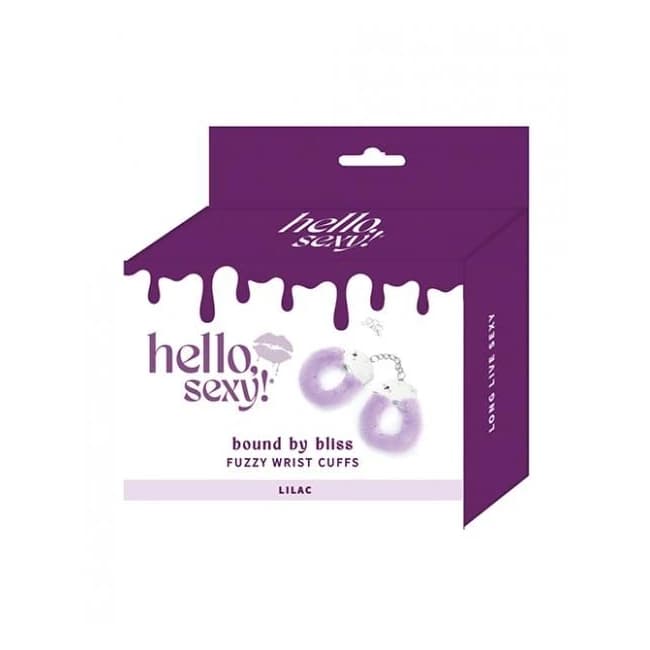 Hello Sexy! Bound by Bliss Fuzzy Wrist Cuffs - Lilac, image 1