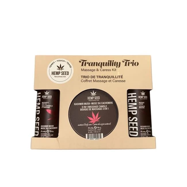 HEMP SEED TRANQUILITY TRIO GIFT SET KASHMIR MUSK 2OZ - Image 1