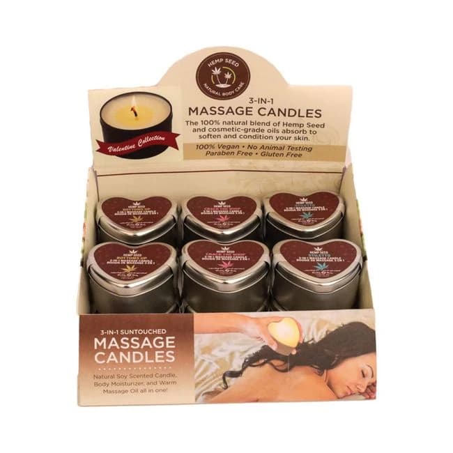 Hemp Seed Valentine's '26 Heart Candle Dsp 12pc 4.7 Oz - Image 1 Hemp Seed Valentine's '26 Heart Candle Dsp 12pc 4.7 Oz - Image 1