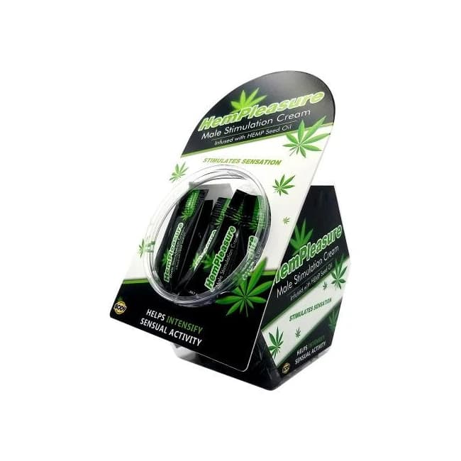 HEMPLEASURE FOR MEN SAMPLE PACKET 50 PC FISHBOWL DISPLAY - Image 1 HEMPLEASURE FOR MEN SAMPLE PACKET 50 PC FISHBOWL DISPLAY - Image 1