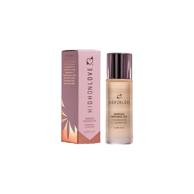 Highonlove Mini Massage Oil Strawberries & Champagne 1 Oz., image 1